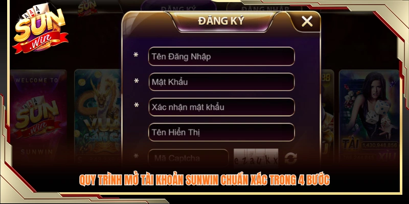 Quy trình mở tài khoản Sun Win chi tiết 